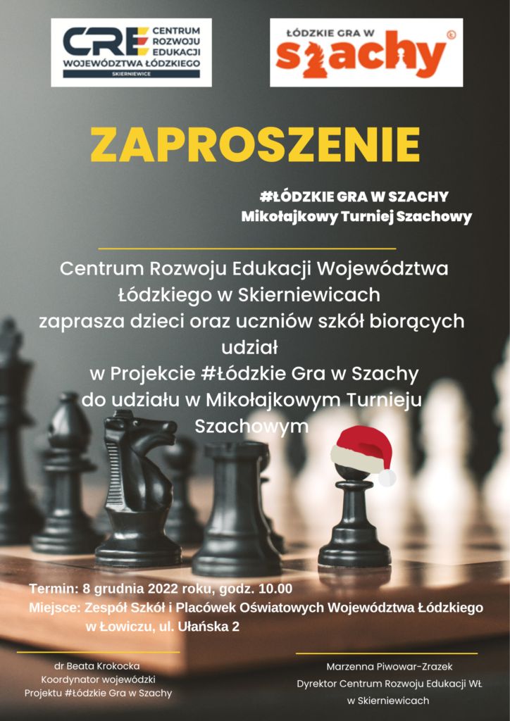 Mikołajkowy Turniej Szachowy 2022 - plakat